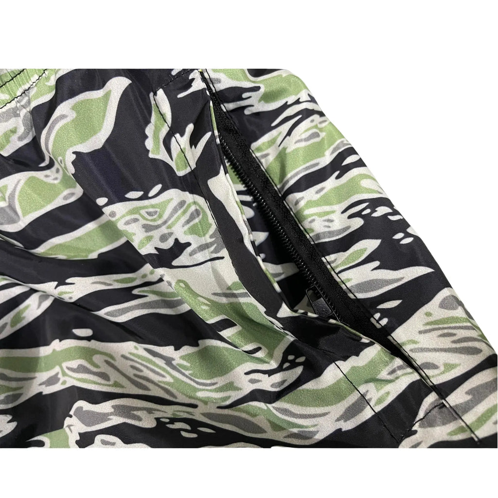 GSW Camouflage Button‑Up Shirt Shorts Set
