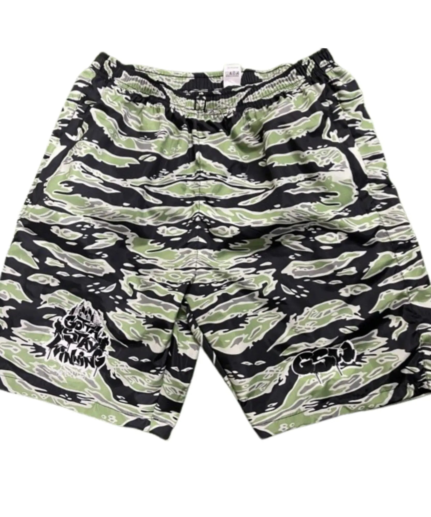 GSW Camouflage Button‑Up Shirt &amp; Shorts Set