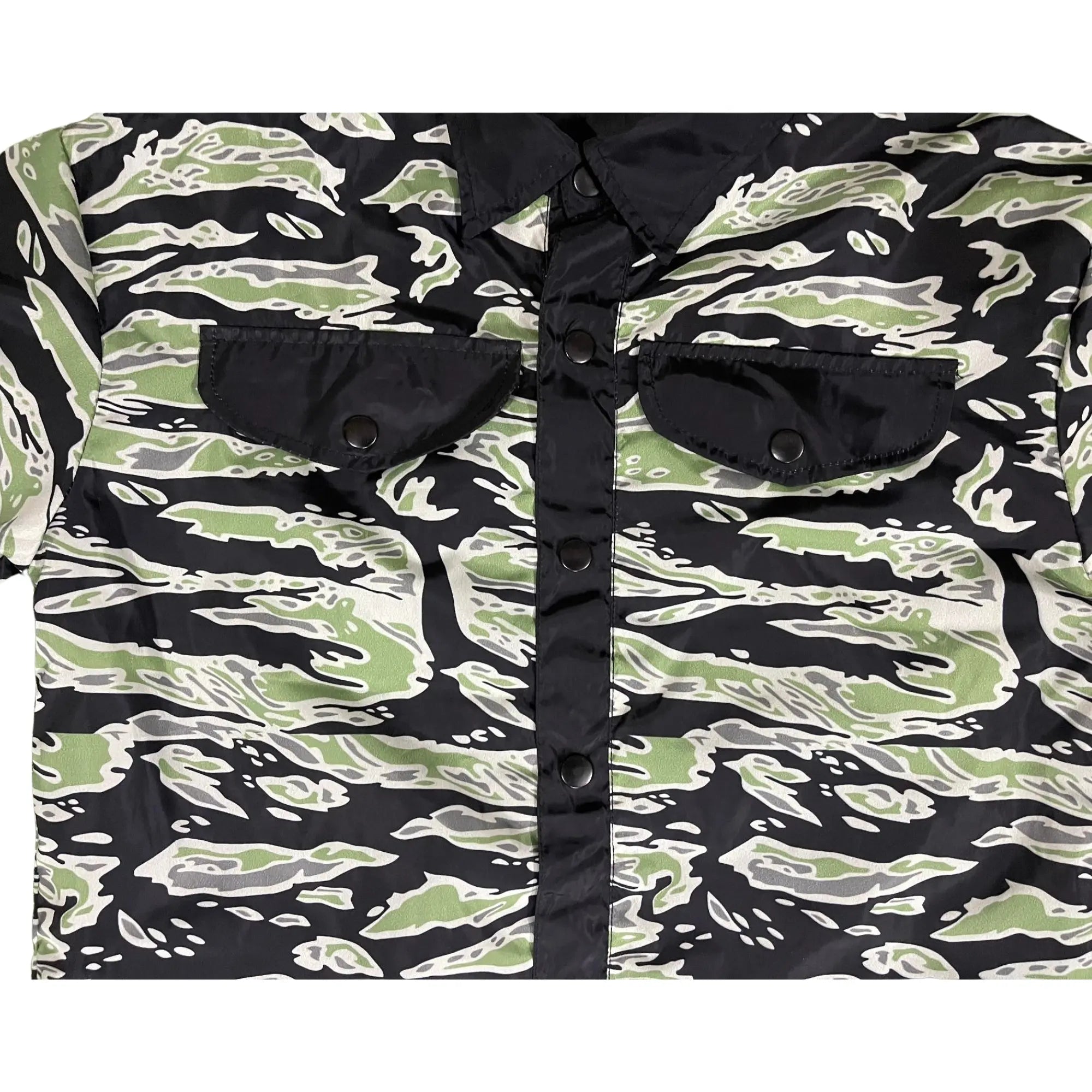 GSW Camouflage Button‑Up Shirt &amp; Shorts Set