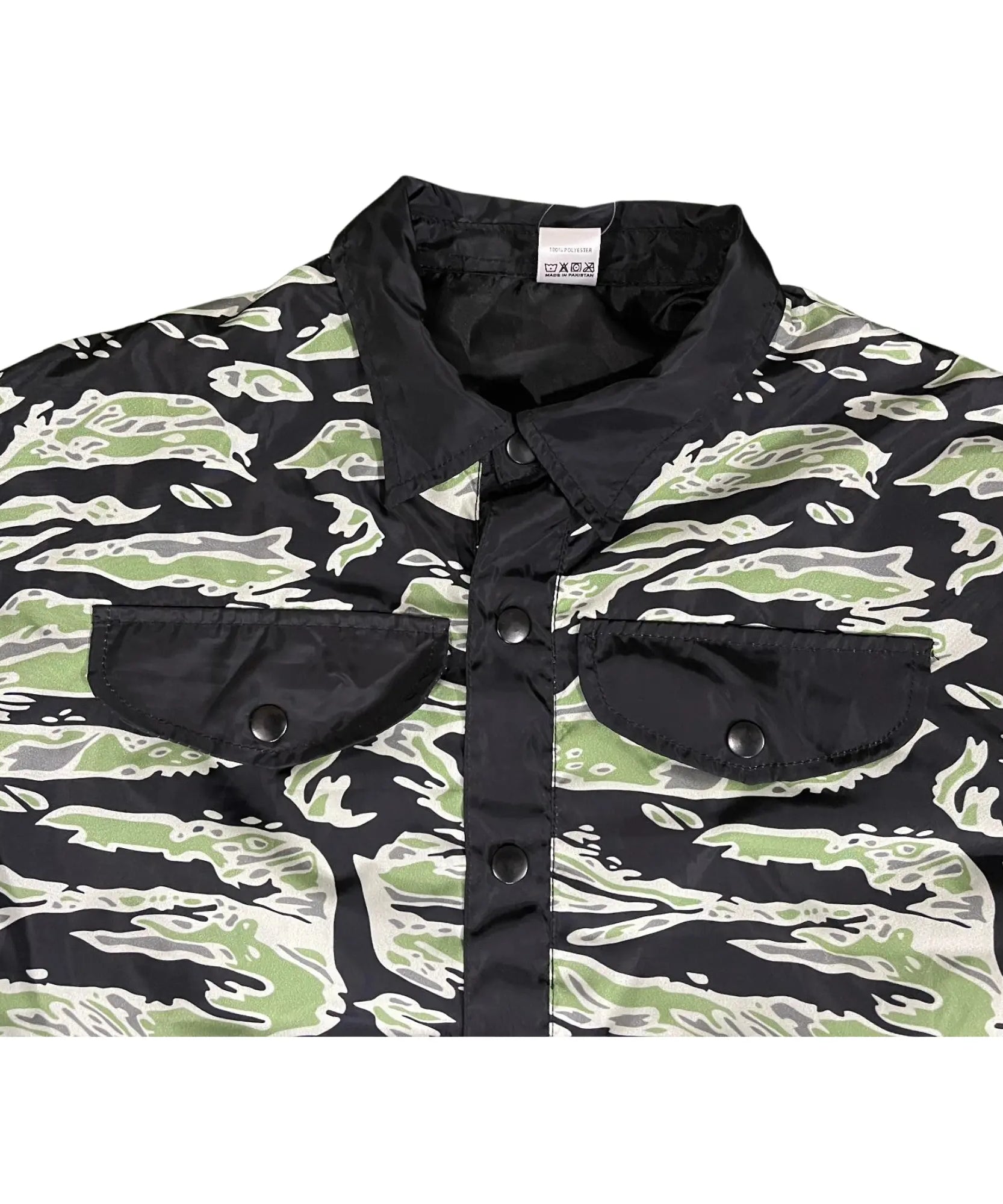 GSW Camouflage Button‑Up Shirt &amp; Shorts Set