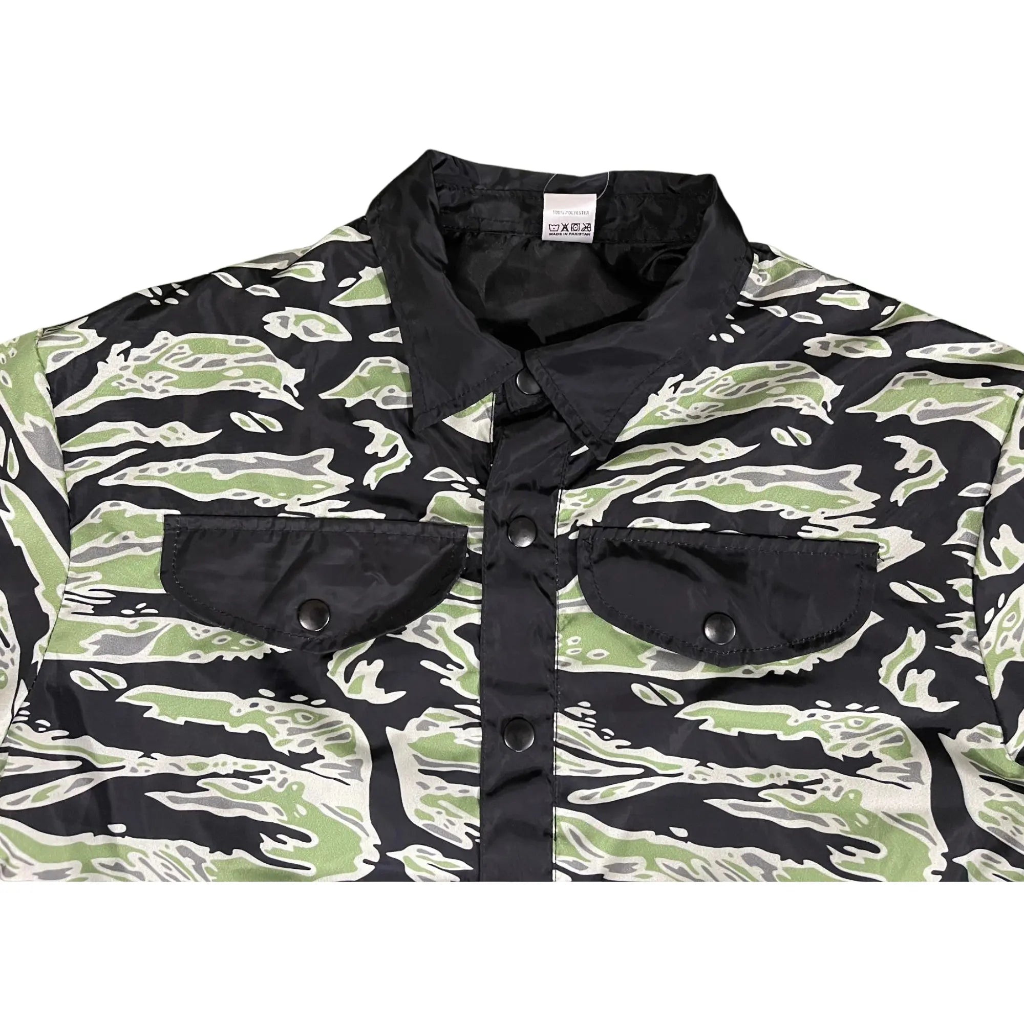 GSW Camouflage Button‑Up Shirt &amp; Shorts Set