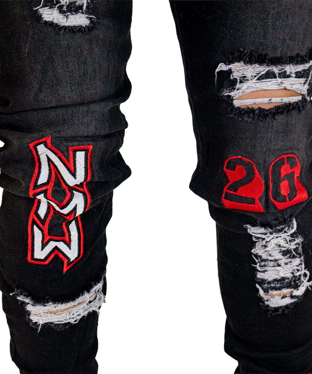Embrodiery GSW Black Shade Denim Pant