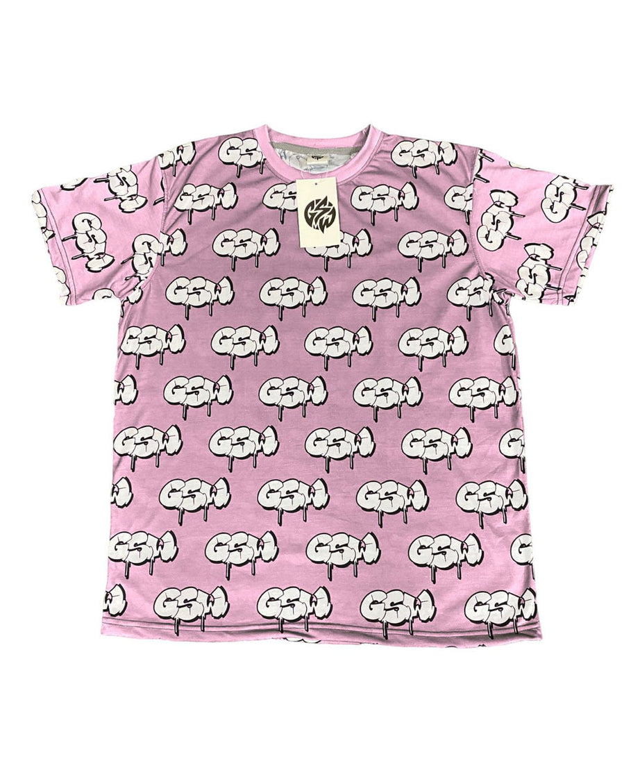 T-Shirts100%-Polyester-SublimatedGSW-Baby-Pink-w-White-Logo-(-GSWTSHSSBBPWTL-S-)-F