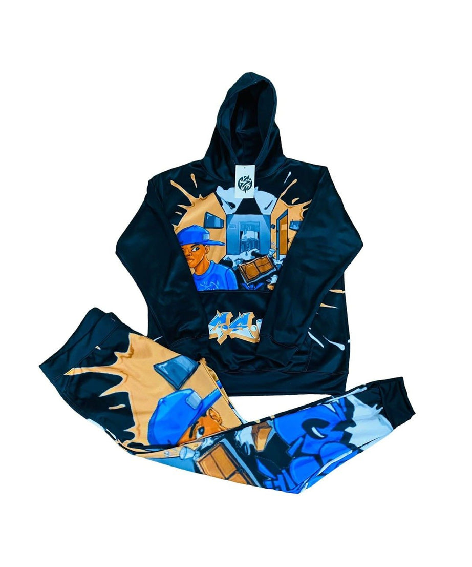 Track-Suit100%-Polyester-Full-Sublimated-GSW-Royal-logoBlack+-Royal--(GSWTSFBGSWSHR-S)-F