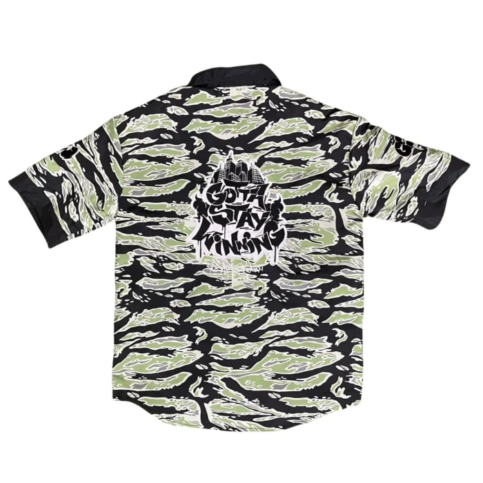 GSW Camouflage Button‑Up Shirt & Shorts Set - Image 6