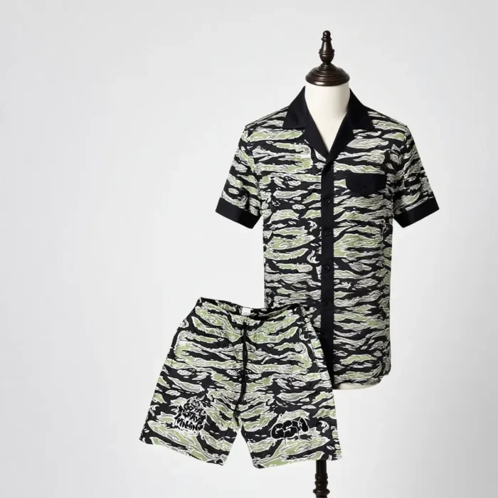 GSW Camouflage Button‑Up Shirt & Shorts Set - Image 5
