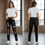 Embrodiery GSW Black Shade Denim Pant