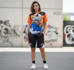 Black Orange Round Neck Sublimation T-Shirt - Image 3